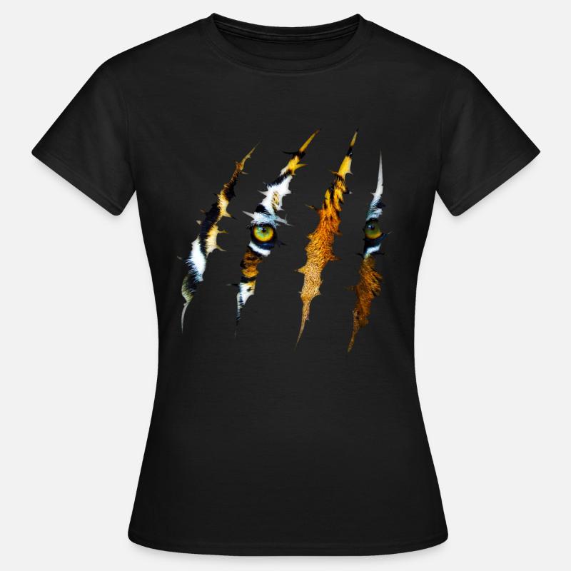 Tiger - Dame-T-shirt - sort