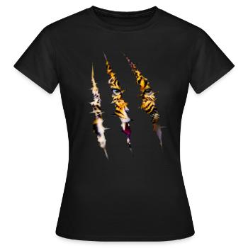 leopard - Women's T-Shirt - black - Front - AI Model Female 172 dark (172cm)