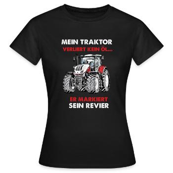 Traktor - Landwirt - Blickfang - Frauen T-Shirt - Schwarz - Vorne - AI Model Female 172 dark (172cm)