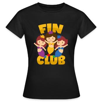 Sirènes Fin Club Pun Sirène sirène sirène - T-shirt Femme - noir - Devant - AI Model Female 172 dark (172cm)