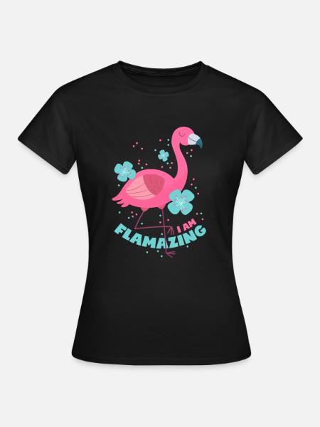 Flamazing Flamingo - Frauen T-Shirt - Schwarz