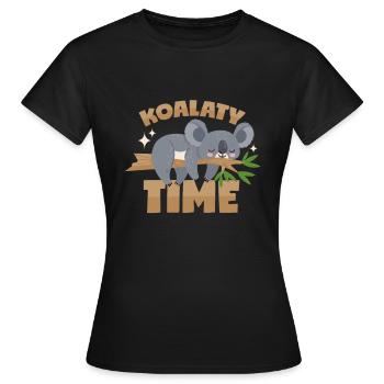 Koala Wortwitz - Frauen T-Shirt - Schwarz - Vorne - AI Model Female 172 dark (172cm)