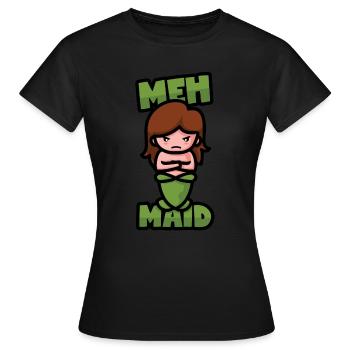 Meh! Sirène, sirène, sirène, sirène - T-shirt Femme - noir - Devant - AI Model Female 172 dark (172cm)
