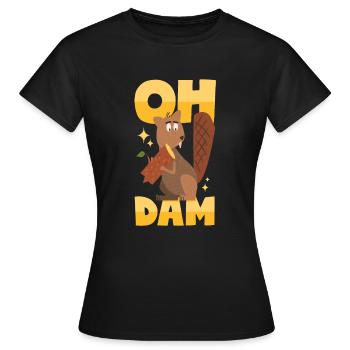 Biber Wortwitz - Frauen T-Shirt - Schwarz - Vorne - AI Model Female 172 dark (172cm)