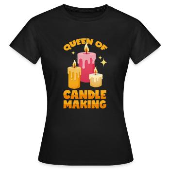 Versement de bougies - T-shirt Femme - noir - Devant - AI Model Female 172 dark (172cm)