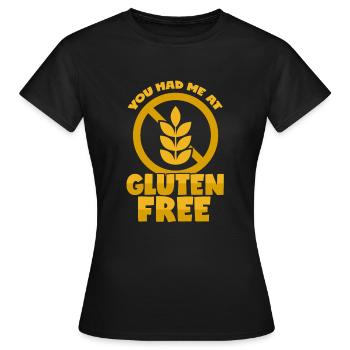 Glutenfrei - Frauen T-Shirt - Schwarz - Vorne - AI Model Female 172 dark (172cm)