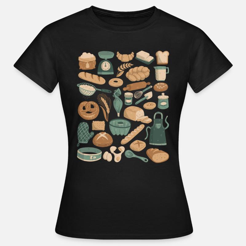 Baking & Bakery Doodles - Women's T-Shirt - black