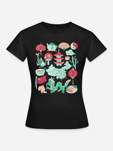 China - Frauen T-Shirt - Schwarz