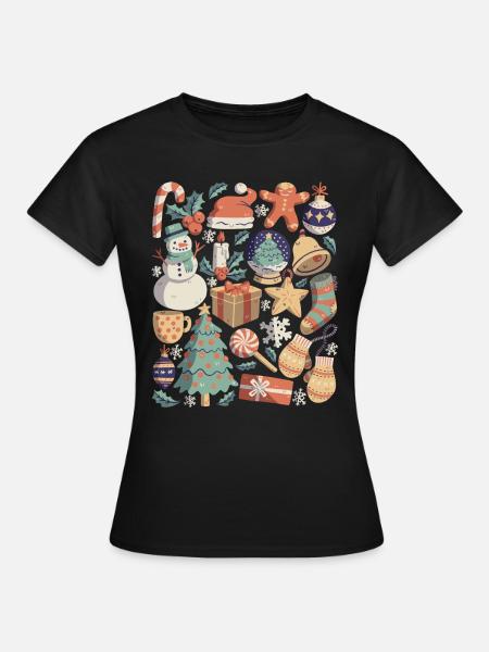 Weihnachten - Frauen T-Shirt - Schwarz