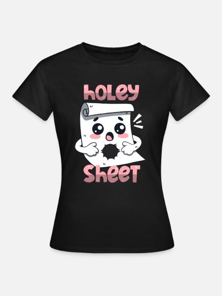 Holey Sheet - Frauen T-Shirt - Schwarz