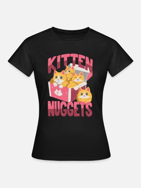 Kitten Nuggets - Frauen T-Shirt - Schwarz
