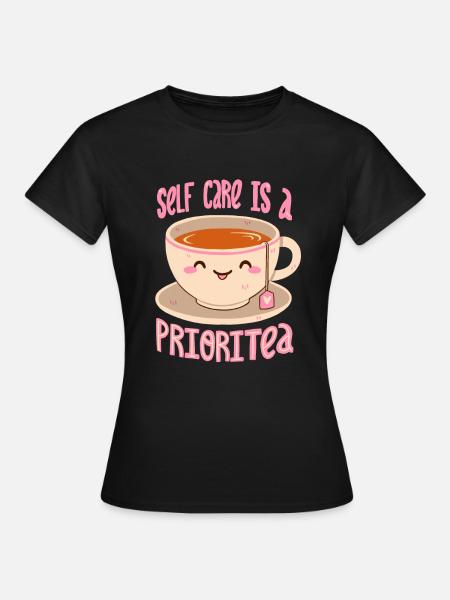 Self Care & Tee - Frauen T-Shirt - Schwarz