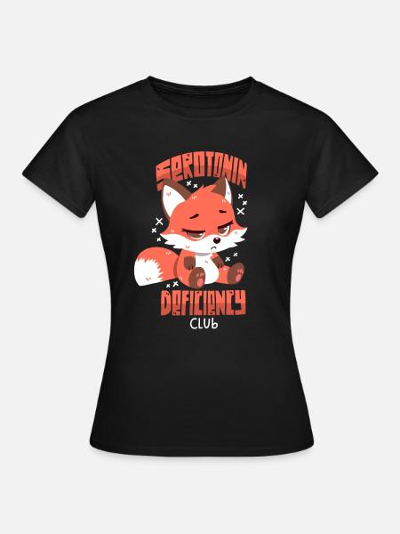Serotonin-Defizit Club - Frauen T-Shirt - Schwarz