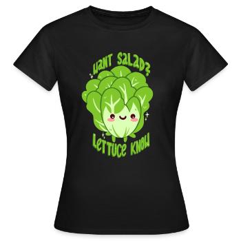Salade - T-shirt Femme - noir - Devant - AI Model Female 172 dark (172cm)