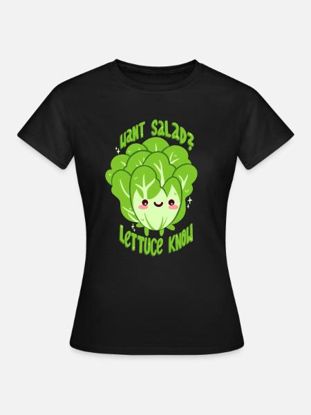Salat - Frauen T-Shirt - Schwarz