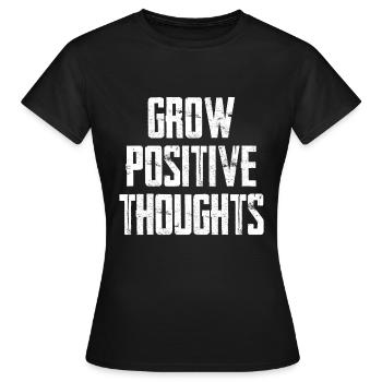 Développer une pensée positive - T-shirt Femme - noir - Devant - AI Model Female 172 dark (172cm)