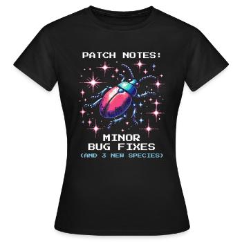 Mise à jour Espèces Entomologie Entomologie Pixel Gaming Nerd - T-shirt Femme - noir - Devant - AI Model Female 172 dark (172cm)
