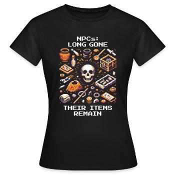 Cultures disparues | Artéfacts archéologiques - T-shirt Femme - noir - Devant - AI Model Female 172 dark (172cm)