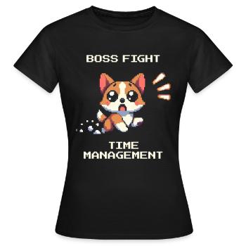 ADHS vs. Zeitmanagement | Fokus & Konzentration - Frauen T-Shirt - Schwarz - Vorne - AI Model Female 172 dark (172cm)