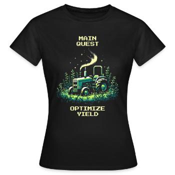 Yield Maximization | Precision Farming active - Women's T-Shirt - black - Front - AI Model Female 172 dark (172cm)