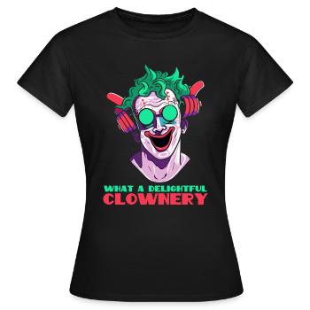 Quel délicieux clown - T-shirt Femme - noir - Devant - AI Model Female 172 dark (172cm)