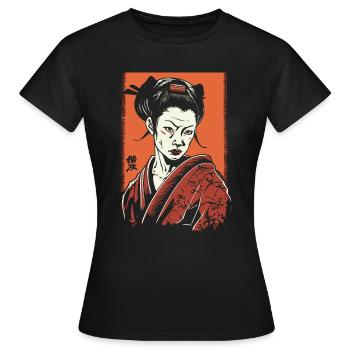 Unfreundliche Japanische Geisha - Frauen T-Shirt - Schwarz - Vorne - AI Model Female 172 dark (172cm)