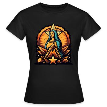 The Virgin of the Stars - Women's T-Shirt - black - Front - AI Model Female 172 dark (172cm)