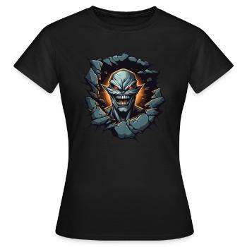 Le monstre en moi - T-shirt Femme - noir - Devant - AI Model Female 172 dark (172cm)