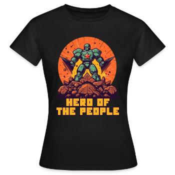 Héros du peuple, héros du peuple - T-shirt Femme - noir - Devant - AI Model Female 172 dark (172cm)