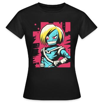 General Zombie Rebellin Anime - Frauen T-Shirt - Schwarz - Vorne - AI Model Female 172 dark (172cm)