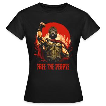 Libérez le peuple et luttez pour la liberté - T-shirt Femme - noir - Devant - AI Model Female 172 dark (172cm)