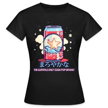 Die "Girls Only" Soda Getränk Dose - Frauen T-Shirt - Schwarz - Vorne - AI Model Female 172 dark (172cm)