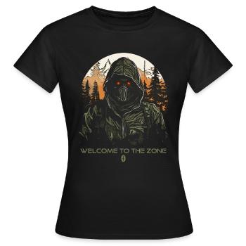 Bienvenue dans la Zone, Zone à risque biologique - T-shirt Femme - noir - Devant - AI Model Female 172 dark (172cm)