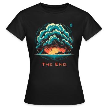 Global Warming: Thunderstorms, the End - Women's T-Shirt - black - Front - AI Model Female 172 dark (172cm)