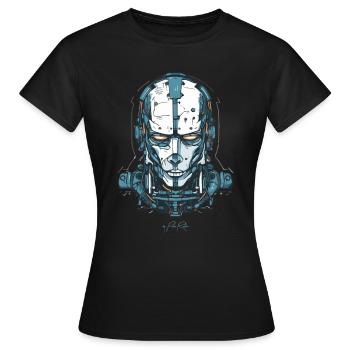 Une technologie de robot cyborg - T-shirt Femme - noir - Devant - AI Model Female 172 dark (172cm)
