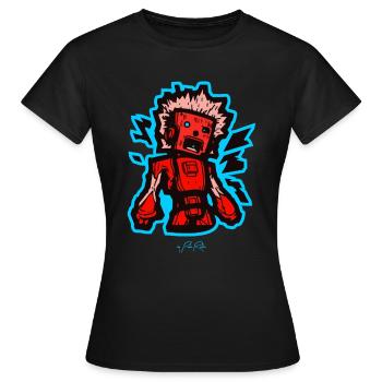 Mélancolie technologique, type d’agonie robotique - T-shirt Femme - noir - Devant - AI Model Female 172 dark (172cm)