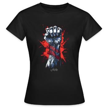 Poing de la liberté, lève le poing de la liberté - T-shirt Femme - noir - Devant - AI Model Female 172 dark (172cm)