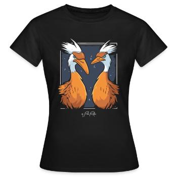 Two Strange Birds - Women's T-Shirt - black - Front - AI Model Female 172 dark (172cm)