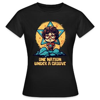 Eine Nation unter einem Groove - Frauen T-Shirt - Schwarz - Vorne - AI Model Female 172 dark (172cm)