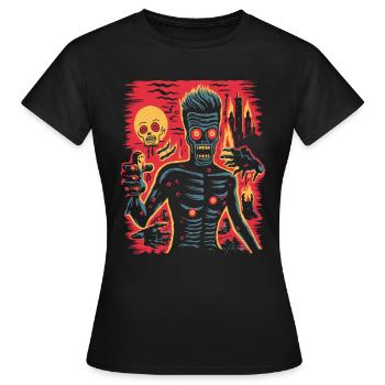 L’horreur maléfique est arrivée dans la ville - T-shirt Femme - noir - Devant - AI Model Female 172 dark (172cm)