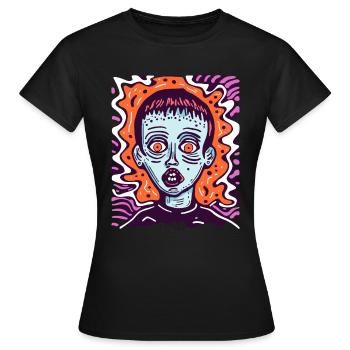 L’art de la terreur avec ce visage - T-shirt Femme - noir - Devant - AI Model Female 172 dark (172cm)