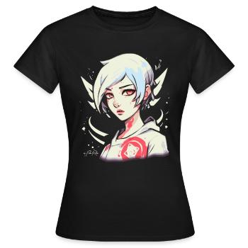 Hot Girl Like Me, Anime Girl Art - Women's T-Shirt - black - Front - AI Model Female 172 dark (172cm)