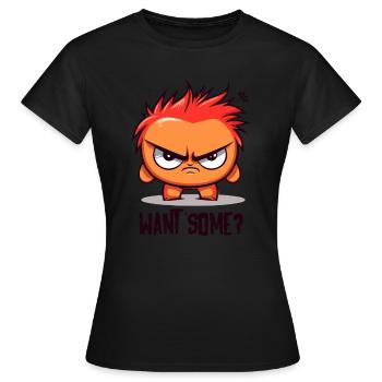 Petit fauteur de troubles, veux-tu quelque chose ? - T-shirt Femme - noir - Devant - AI Model Female 172 dark (172cm)