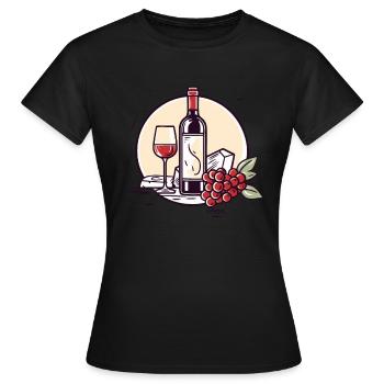 Gastronomie et vins - T-shirt Femme - noir - Devant - AI Model Female 172 dark (172cm)