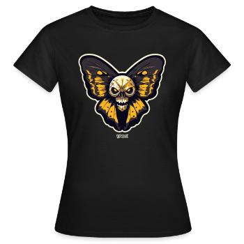 Papillon papillon papillon de papillon de nuit - T-shirt Femme - noir - Devant - AI Model Female 172 dark (172cm)