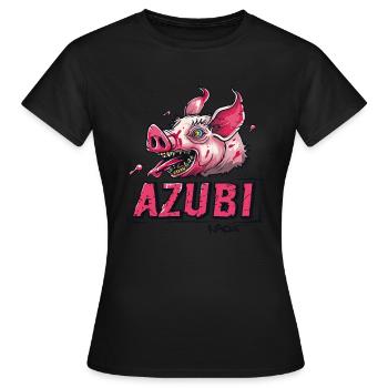 Humor Schweine Sau Parodie auf den Azubi - Frauen T-Shirt - Schwarz - Vorne - AI Model Female 172 dark (172cm)
