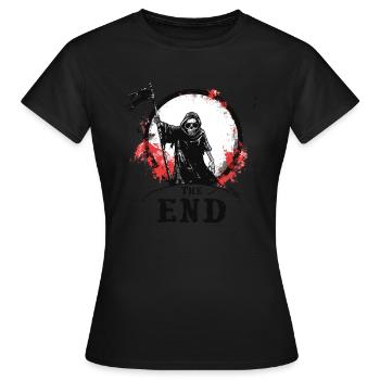 La fin de la Faucheuse - T-shirt Femme - noir - Devant - AI Model Female 172 dark (172cm)