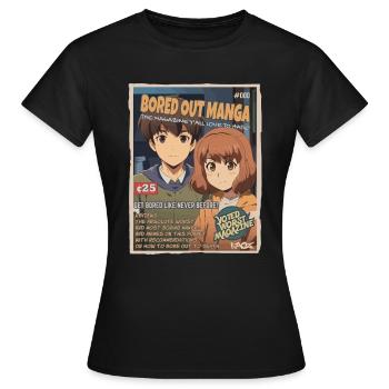 Bored : un faux magazine d’anime manga - T-shirt Femme - noir - Devant - AI Model Female 172 dark (172cm)