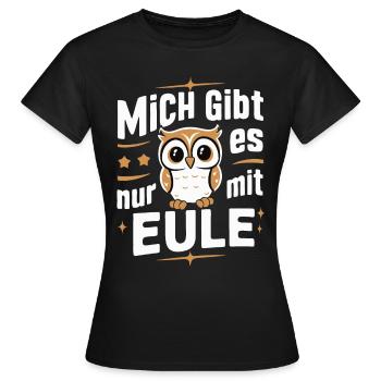 oiseau de nuit hibou hibou oiseau - T-shirt Femme - noir - Devant - AI Model Female 172 dark (172cm)