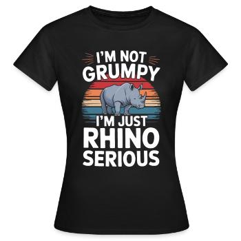 Rhinocéros Rhinocéros - T-shirt Femme - noir - Devant - AI Model Female 172 dark (172cm)
